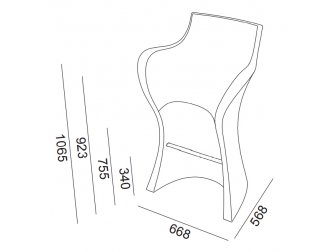 Кресло пластиковое барное-thumbs-Фото3