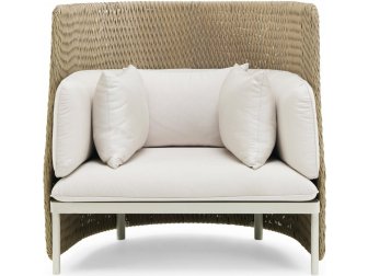 Кресло плетеное лаунж с подушками-thumbs-Фото1