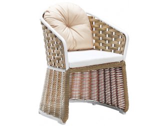 Кресло металлическое плетеное с подушкой-thumbs-Фото3