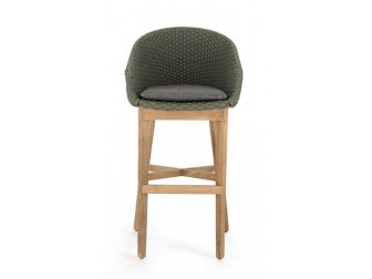 Кресло плетеное барное с подушкой-thumbs-Фото4