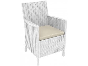 Кресло пластиковое плетеное с подушкой-thumbs-Фото1