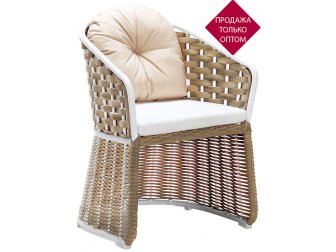 Кресло металлическое плетеное с подушкой-thumbs-Фото1