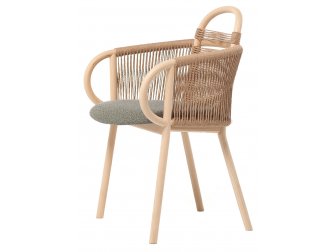 Кресло плетеное с мягким сиденьем-thumbs-Фото1