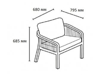 Кресло деревянное с подушками-thumbs-Фото3