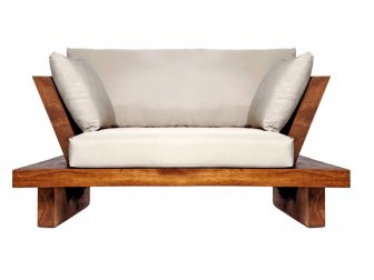 Кресло лаунж деревянное с подушками-thumbs-Фото1
