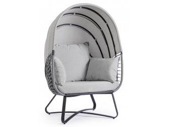 Лаунж-кресло с подушками и навесом-thumbs-Фото1