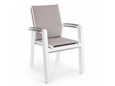 Кресло металлическое текстиленовое Garden Relax Kubik алюминий, текстилен белый Фото 7