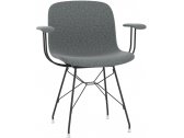 Кресло с обивкой Magis Troy сталь, полипропилен, ткань черный, серый Фото 1