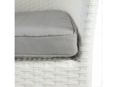 Кресло плетеное Grattoni GS 912 алюминий, искусственный ротанг, олефин белый, светло-серый Фото 5