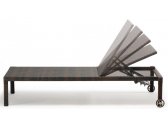 Шезлонг-лежак плетеный Grattoni GS 925 алюминий, искусственный ротанг коричневый Фото 2