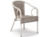 Кресло плетеное Grattoni GS 957 алюминий, искусственный ротанг белый бамбук, серый Фото 1