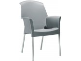 Кресло пластиковое Scab Design Super Jenny анодированный алюминий, полипропилен светло-серый Фото 1