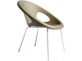Кресло пластиковое Scab Design Drop 4 legs сталь, технополимер лен, тортора Фото 1