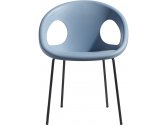 Кресло пластиковое Scab Design Drop 4 legs сталь, технополимер антрацит, голубой Фото 1