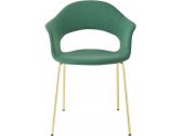 Кресло с обивкой Scab Design Lady B Pop сталь, технополимер, ткань золотой, зеленый Фото 1