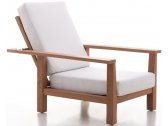 Кресло деревянное мягкое Gervasoni InOut 09 тик, ткань коричневый Фото 4