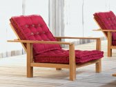Кресло деревянное мягкое Gervasoni InOut 09 тик, ткань коричневый Фото 1