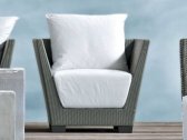 Кресло плетеное Gervasoni InOut 505 алюминий, полиэтилен, ткань серый Фото 4