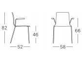 Кресло пластиковое Scab Design Alice сталь, технополимер хром, светло-серый Фото 2