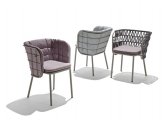 Кресло с подушкой Chairs & More Jujube SP-INT сталь, роуп, ткань Фото 3