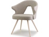 Кресло деревянное мягкое Scab Design You бук, ткань отбеленный бук, светло-серый Фото 1