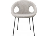 Кресло пластиковое с обивкой Scab Design Drop Pop сталь, технополимер, ткань антрацит, светло-серый Фото 1