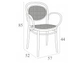 Кресло пластиковое Siesta Contract Marcel XL стеклопластик темно-серый Фото 2