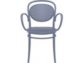 Кресло пластиковое Siesta Contract Marcel XL стеклопластик темно-серый Фото 7