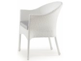 Кресло плетеное Grattoni GS 912 алюминий, искусственный ротанг, олефин белый, светло-серый Фото 3