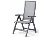 Кресло металлическое текстиленовое Grattoni GS 942 алюминий, текстилен антрацит, серебристо-черный Фото 1