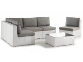Комплект плетеной мебели Grattoni Giove алюминий, искусственный ротанг белый, светло-серый Фото 1