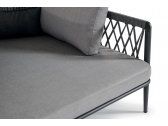 Лаунж-диван плетеный Grattoni Manila алюминий, роуп, полиэстер антрацит, темно-серый Фото 5