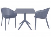 Комплект пластиковой мебели Siesta Contract Sky стеклопластик, полипропилен темно-серый Фото 2