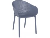 Комплект пластиковой мебели Siesta Contract Sky стеклопластик, полипропилен темно-серый Фото 4