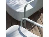 Кресло дизайнерское мягкое Fast BigFoot алюминий, ткань белый Фото 7