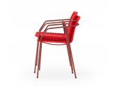 Кресло с плетеной спинкой Billiani Sey сталь, роуп Фото 4