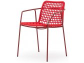 Кресло с плетеной спинкой Billiani Sey сталь, роуп Фото 1