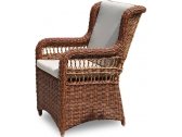 Кресло плетеное с подушками Skyline Design Ebony алюминий, искусственный ротанг, sunbrella бронзовый, бежевый Фото 1