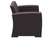 Кресло пластиковое плетеное с подушками Siesta Contract Monaco Lounge стеклопластик, полиэстер коричневый Фото 6