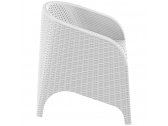 Кресло пластиковое плетеное с подушкой Siesta Contract Aruba стеклопластик, полиэстер белый Фото 5