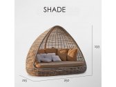 Лаунж-диван плетеный Skyline Design Shade алюминий, искусственный ротанг, sunbrella белый, бежевый Фото 4