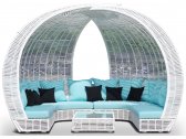 Лаунж-диван плетеный Skyline Design Spartan алюминий, искусственный ротанг, sunbrella белый, бежевый Фото 1