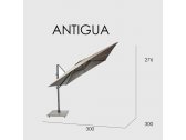 Зонт профессиональный Skyline Design Antigua алюминий, sunbrella серебристый, серый Фото 2