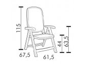 Кресло пластиковое складное Nardi Delta полипропилен, текстилен белый, тортора Фото 2