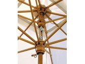 Зонт профессиональный Scolaro Palladio Telescopic дерево ироко, акрил натуральный, слоновая кость Фото 5