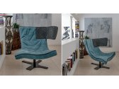 Кресло вращающееся мягкое Arketipo Roxy металл, ткань Фото 8