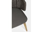 Кресло плетеное с подушкой Garden Relax Ninfa тик, роуп, sunbrella натуральный, серый Фото 5