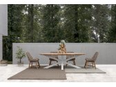 Стол деревянный обеденный Garden Relax Palmdale алюминий, тик белый, натуральный Фото 7