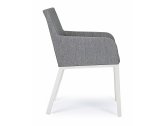 Кресло металлическое с обивкой Garden Relax Owen алюминий, текстилен, олефин белый, серый Фото 4