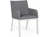 Кресло металлическое с обивкой Garden Relax Owen алюминий, текстилен, олефин белый, серый Фото 1